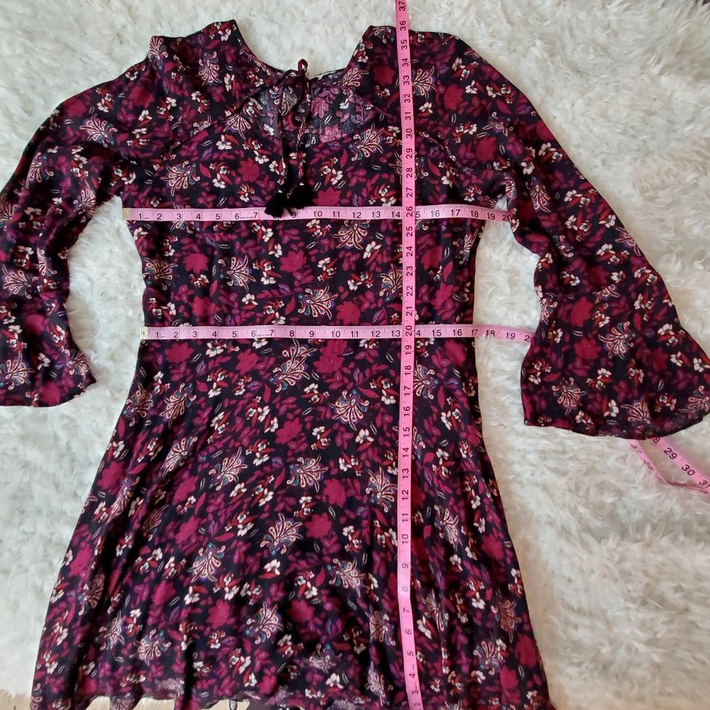 American Eagle Boho Floral Tassel Tie Dress - Picture 7 of 9